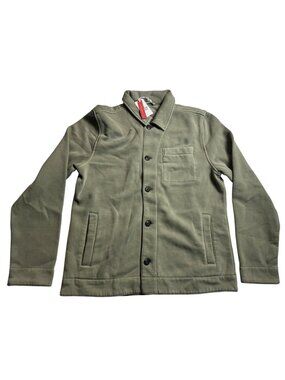NWT Marine Layer Cloud 9 Fleece Overshirt Mens Small Vetiver Green Chore Jacket